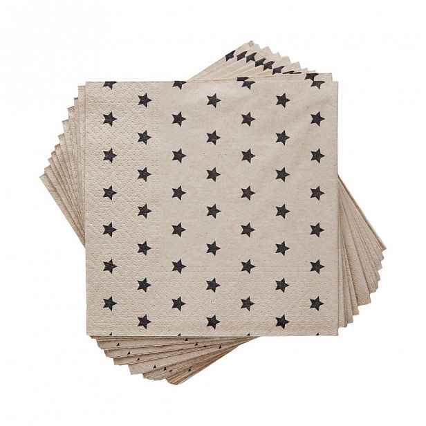 Butlers APRES Ubrousky z recyklovaného papíru hvězdy 20 ks
