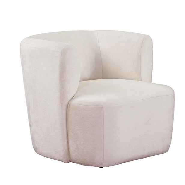 MASSENO KLASICKÉ ČALOUNĚNÉ RELAXAČNÍ KŘESLO MOCHI, plyšová látka, béžové