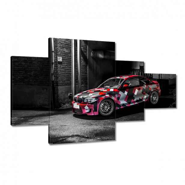 Obrazy 130x80 Červené Bmw