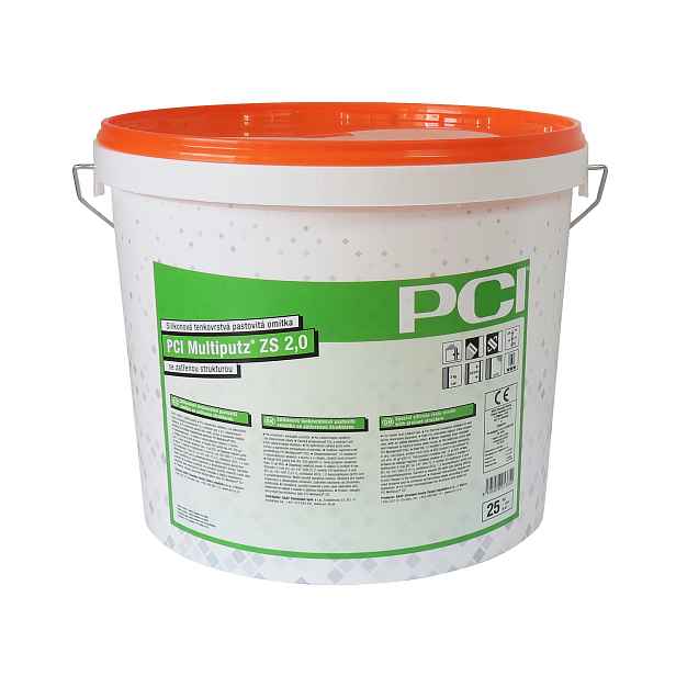 Omítka silikonová PCI Multiputz ZS zatíraná 2 mm bílá 25 kg
