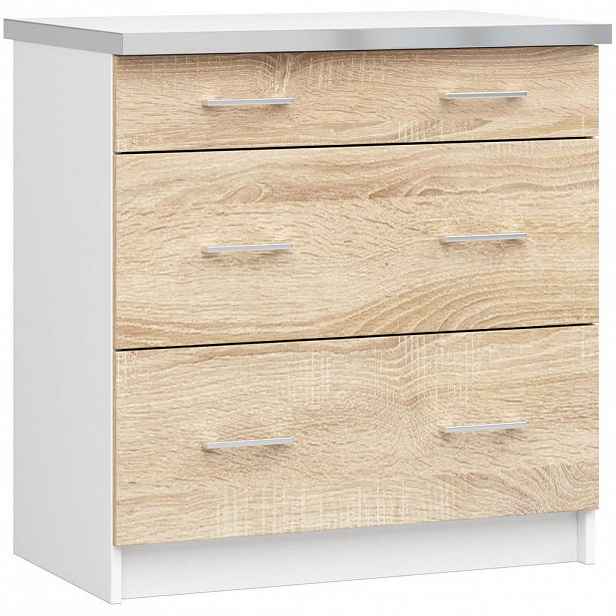 RAUMHIRSCH FURNITURE SPODNÍ SKŘÍŇKA bílá, dub Sonoma 82/80/44,5