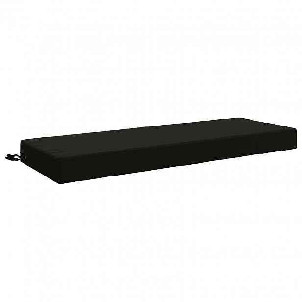 vidaXL Polštář na sedák SOEST 100% polyester Černá 120 x 40 x 10 cm