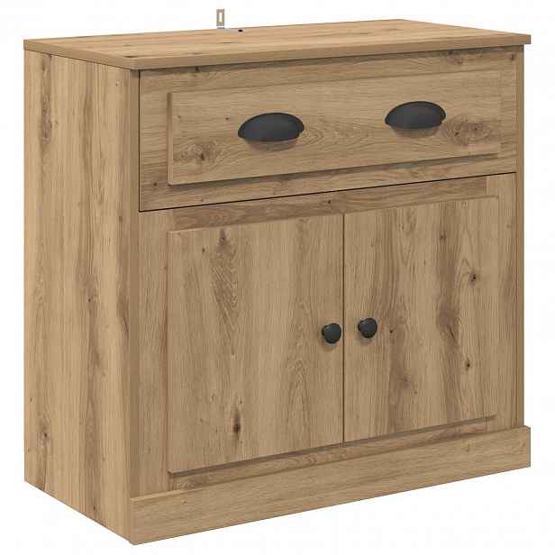 vidaXL Vysoký bufet Artisanový dub 70 x 35,5 x 67,5 cm