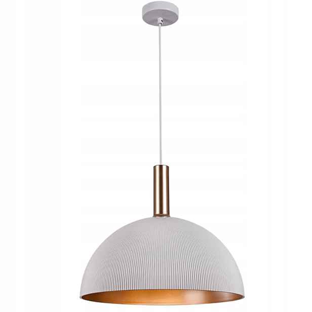 Závěsná stropní lustrová lampa s bílým stínidlem nad stůl Lanta