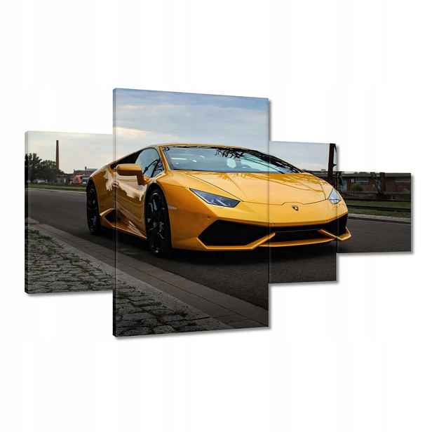 Obrazy 130x80 Žlutý sportovní automobil