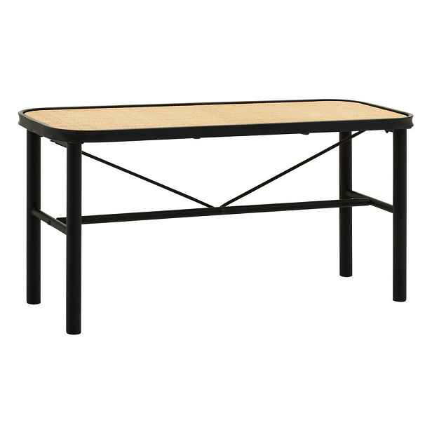 Černá/v přírodní barvě ratanová lavice Depok – Premier Housewares