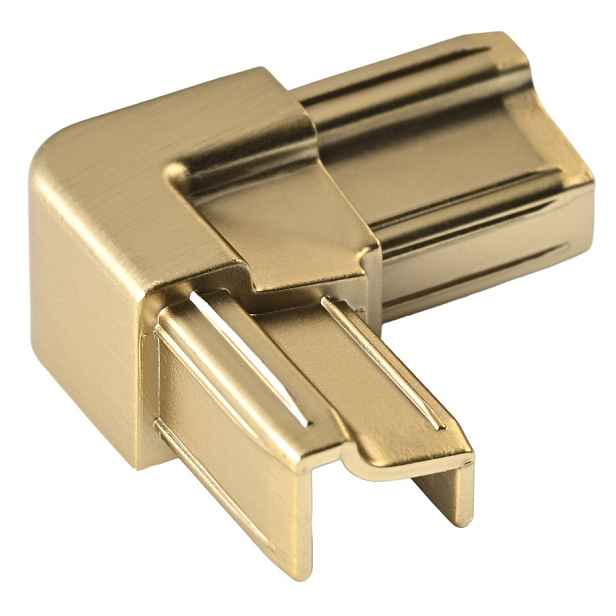 Gelco LUXOR GOLD MATT rohová spojka přetokové lišty, zlato mat