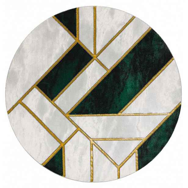 Kusový koberec Emerald 1015 green and gold kruh, 120x120 (průměr) kruh, zelená, ložnice, Dywany Łuszczów