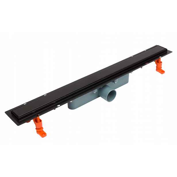 Lineární Odtok Černý 60CM S Oboustrannou Mřížkou