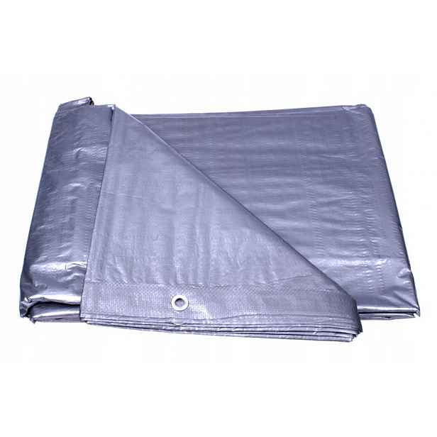 Plachta Bradas 10x12 m Stříbrná Zesílená Premium 120g Mrazuvzdorná Voděodolná