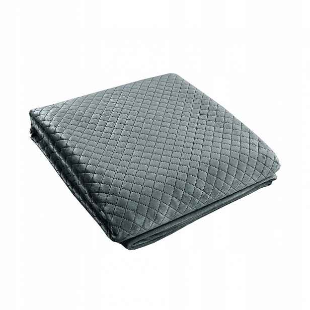 Prošívaný přehoz moderní velvet 170x210 Velvet šedý 41