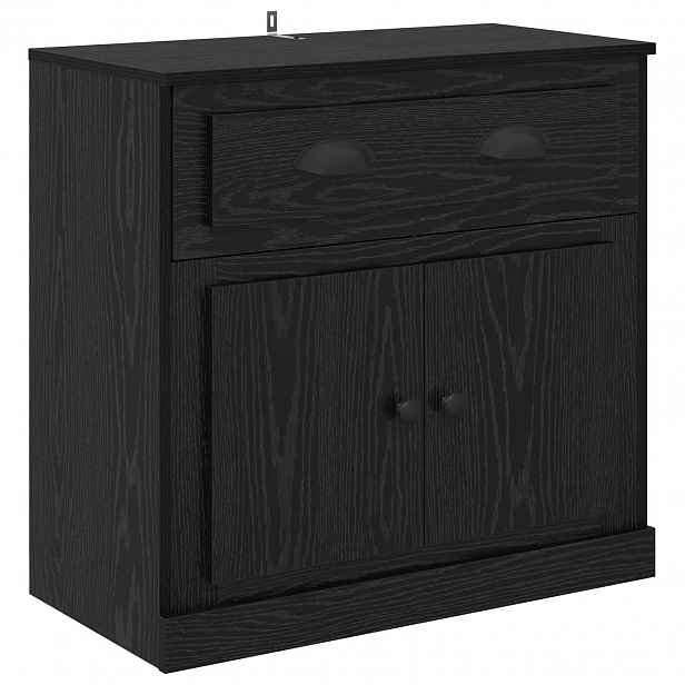 vidaXL Vysoký bufet Černý dub 70 x 35,5 x 67,5 cm Kompozitní dřevo