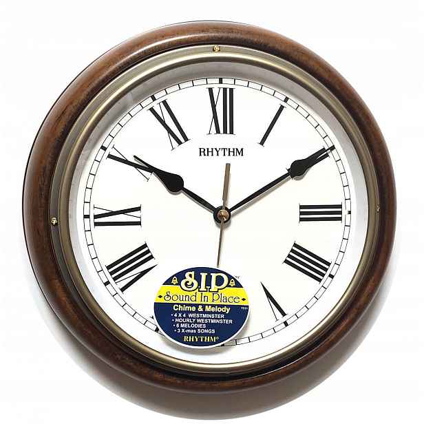 Nástěnné Hodiny Rhythm 27 cm Westminster Melodie 723