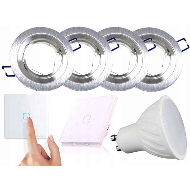 Sada světel Halogen Led 4x Vypínač Žárovky