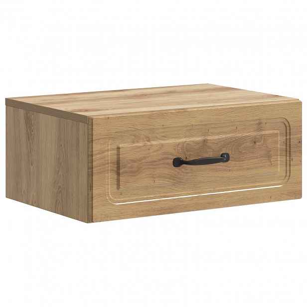 vidaXL Nástěnný noční stolek Dub artisan 49 x 34,5 x 20 cm