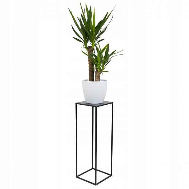 Držák Na Květináč stojící na květiny 70 cm černý Loft kov