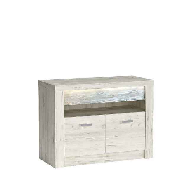 MASSENO TV STOLEK ZERI, 96/72,5/42 cm, dub Bianco