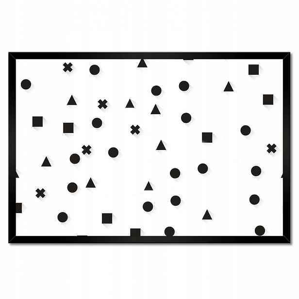 Plakáty v rámu 60x40 Černobílá geometrie
