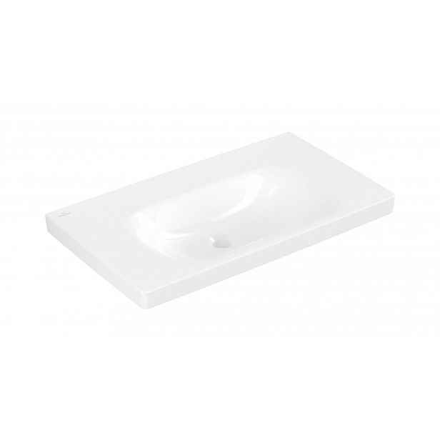 Villeroy & Boch Skyla - Umyvadlo 80x46 cm, bez přepadu, bez otvoru pro baterii, CeramicPlus, Stone White 5A5183RW