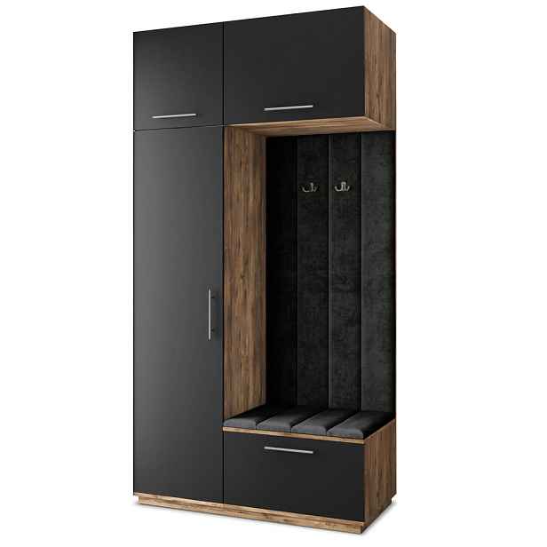 MASSENO MODERNÍ PŘEDSÍŇOVÁ SKŘÍŇ REMA, 120/240/60 cm, dekor dub