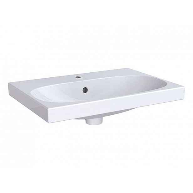Geberit Acanto - Umyvadlo 60x42 cm, otvor pro baterii, s přepadem, bílá 500.631.01.2