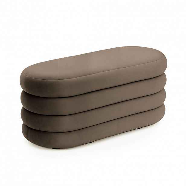 RAUMHIRSCH FURNITURE ČALOUNĚNÁ LAVIČKA s úložným prostorem, hnědá