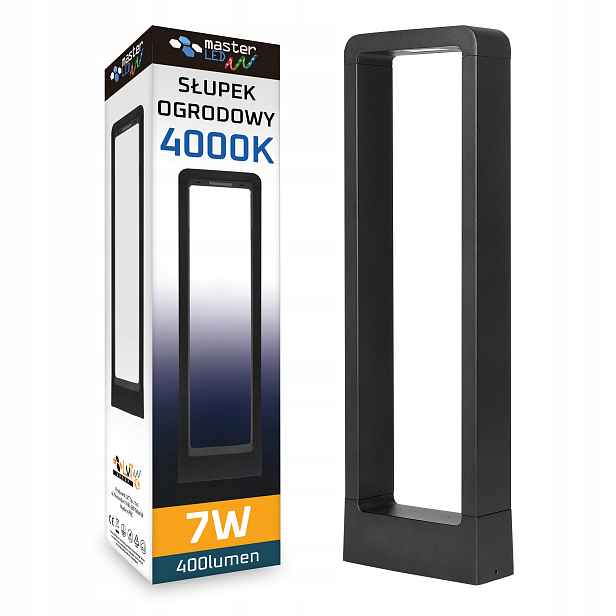 Stojací zahradní lampa se sloupkem 50 cm, venkovní, 4000 K, Led
