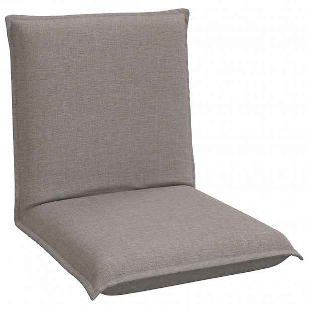vidaXL Nastavitelná podlahová židle Taupe Textil