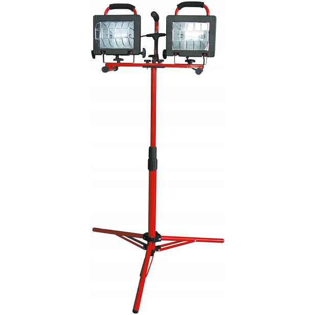 Dvojitá halogenová lampa na stavebním stativu 2x500W Proline (66158)