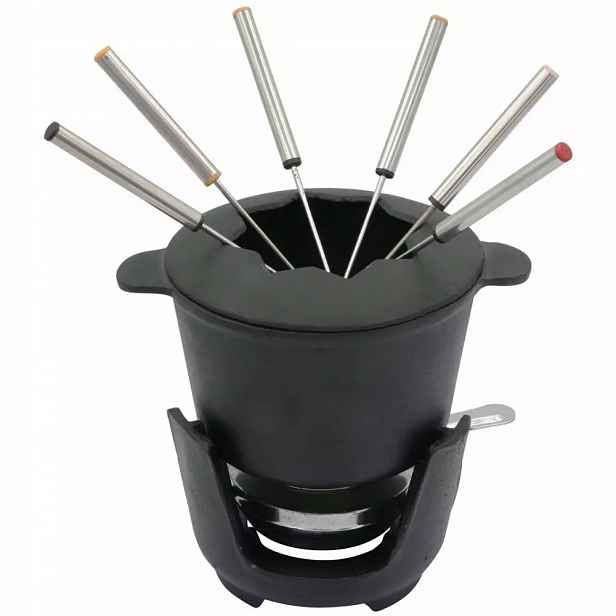 Litinový Fondue Set Pro 6 Osob S Vidličkami