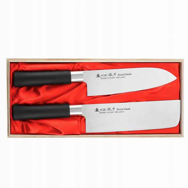 Satake Saku Pp Sada Santoku+Nakiri v dřevěné krabičce