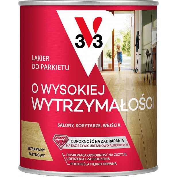 V33 Lak Na Parkety S Vysokou Pevností 2,5 L Matný