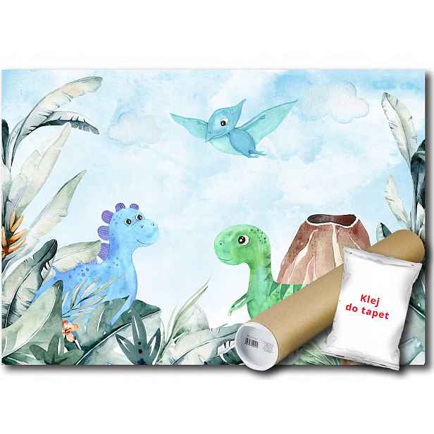 Vinylová fototapeta Dinosauři Vulkán 152x104