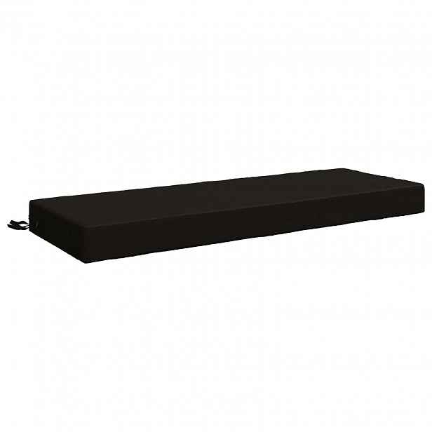 vidaXL Polštář na sedák SOEST 100% polyester Černá 120 x 40 x 10 cm