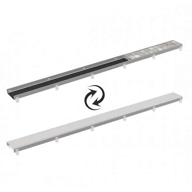 Alca - Oboustranný rošt DOUBLE 75 cm, nerez DOUBLE-750M