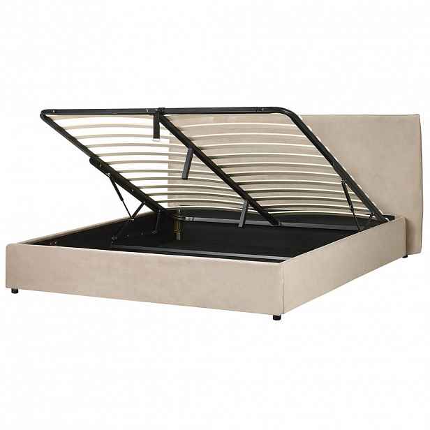 Beliani ČALOUNĚNÁ POSTEL 180/200 cm Taupe Lavaur