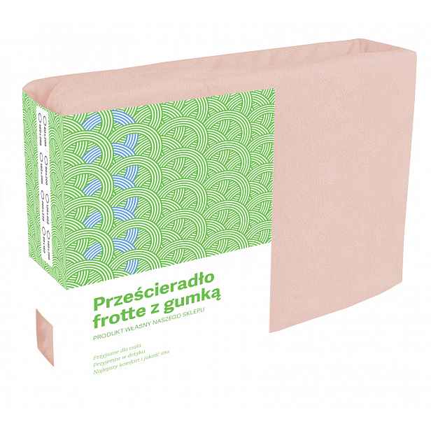 Froté Prostěradlo S Gumičkou Pudrové 200x220 Starorůžová Husté Na Matrace