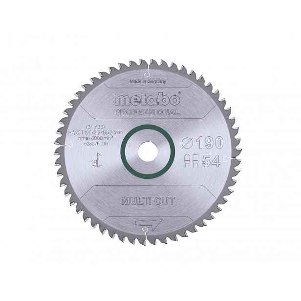Metabo - Pilový kotouč 190x20 mm, 54 zubů 628076000
