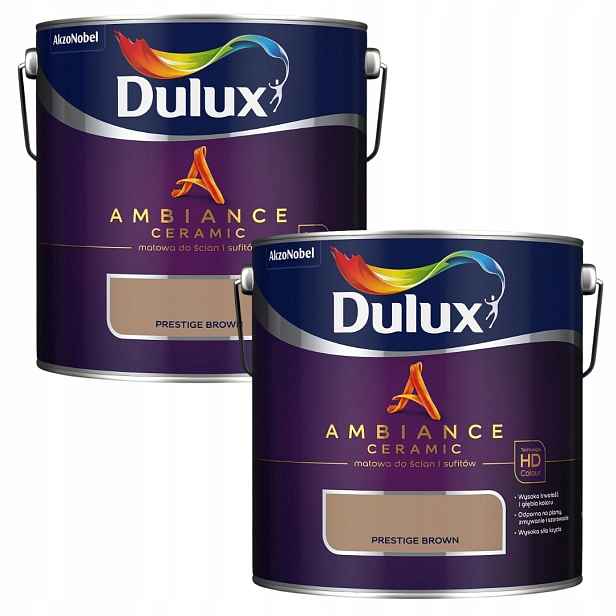 Set Dulux 2x2,5L Ambiance Ceramic Barva Keramická Prestige Brown 5L
