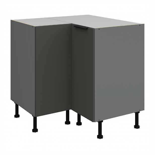 Spodní rohová skříňka Aria ANT 90x90 DN 2F BB Barva korpusu: Antracit, Barva dvířek: GR - Graphite AFM