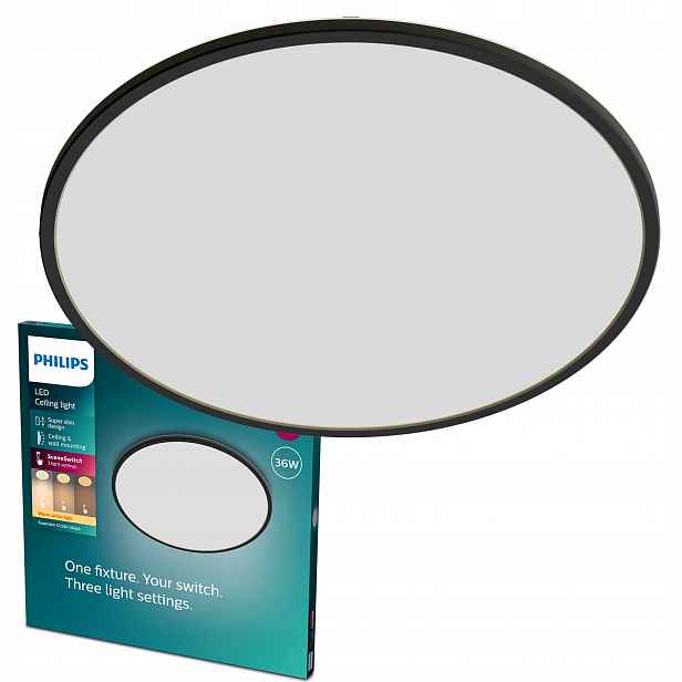 Stropní Svítidlo Led Stropní Svítidlo Na omítku Superslim 36W 55cm Stmívatelná Philips