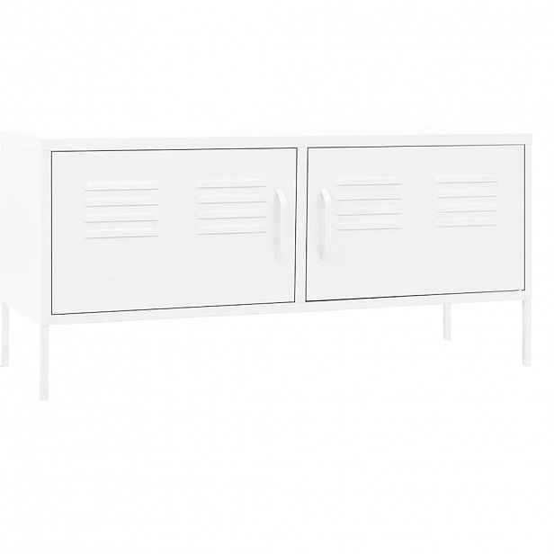 vidaXL TV skříňka bílá 105 x 35 x 50 cm ocel