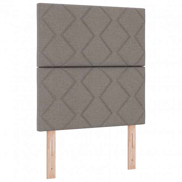 vidaXL LED hlavová deska Taupe textil