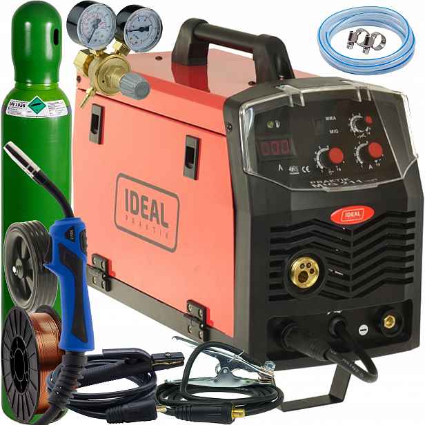 Migomat Svařovač Ideal 211 200a poloautomatický svařovací set 4 kusů