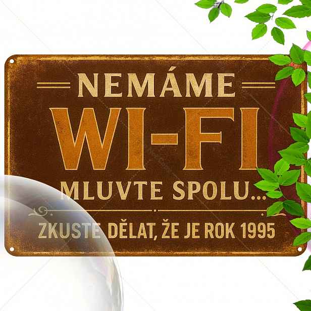 TEMU 2D Plochá, 2D Plochá 1ks 12*8in Cedule, 2D Plochá - Český Citát Vintage Plaketa, S 2D Plochým Designem [2D Plochá] 7,87x11,81 Palců | Vyrobeno z