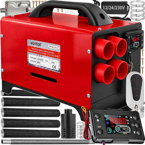 Benzínový Olejový Ohřívač Nezávislé Topení Webasto 8KW LCD 12V 230V