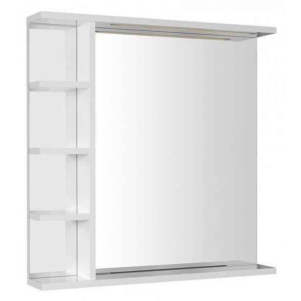 AQUALINE - KORIN STRIP zrcadlo s LED osvětlením a policemi 70x70x12cm KO360S