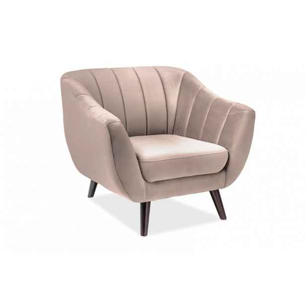 Béžové relaxační křeslo  ELITE 1 VELVET