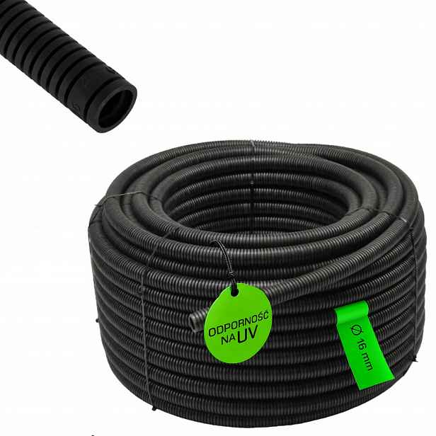 Husí Krk Chránič kabelů Pe-m 16mm hladká černá 50m cívka Aks