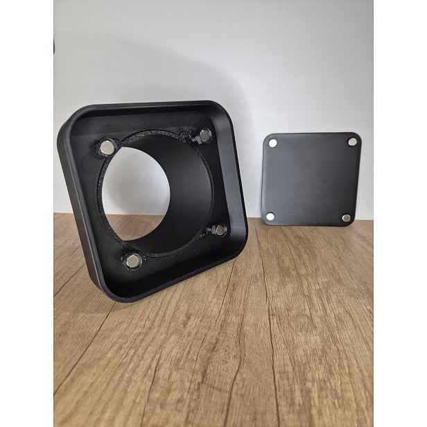 Skrytá Ventilační Mřížka 125 mm – černá – půlkruhová